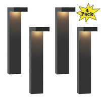 Outdoor Landscape Lighting LED 12V Low Voltage ALP19 4-Pack 3W 3000K Warm White Integrated LED Landscape Pathway Light Package, 12V Low Voltage Modern Path Lights