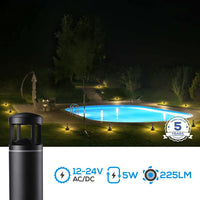 Outdoor Landscape Lighting LED 12V Low Voltage ALP59 8-Pack 3000K Warm White Integrated LED Low Voltage Pathway Lights, Outdoor Landscape Lighting, Aluminum Housing, 5W 12V AC/DC Path Lights for Driveway, Garden, Lawn, IP65 Waterproof, 3000K Warm White