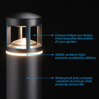 Outdoor Landscape Lighting LED 12V Low Voltage ALP59 8-Pack 3000K Warm White Integrated LED Low Voltage Pathway Lights, Outdoor Landscape Lighting, Aluminum Housing, 5W 12V AC/DC Path Lights for Driveway, Garden, Lawn, IP65 Waterproof, 3000K Warm White
