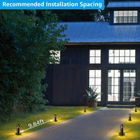 Outdoor Landscape Lighting LED 12V Low Voltage ALP59 4-Pack 3000K Warm White Integrated LED Low Voltage Pathway Lights, Outdoor Landscape Lighting, Aluminum Housing, 5W 12V AC/DC Path Lights for Driveway, Garden, Lawn, IP65 Waterproof, 3000K Warm White