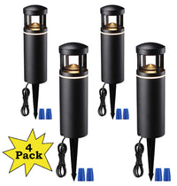 Outdoor Landscape Lighting LED 12V Low Voltage ALP59 4-Pack 3000K Warm White Integrated LED Low Voltage Pathway Lights, Outdoor Landscape Lighting, Aluminum Housing, 5W 12V AC/DC Path Lights for Driveway, Garden, Lawn, IP65 Waterproof, 3000K Warm White
