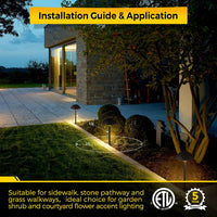 Outdoor Landscape Lighting LED 12V Low Voltage ALPCC06 6- and 12-Pack 5W 3CCT LED Landscape Pathway Light Package, 12V Low Voltage Modern Path Lights