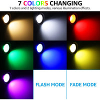 Outdoor Landscape Lighting LED 12V Low Voltage ALSR03 4-Pack RGB LED Landscape Aluminum Spotlights Package, 12W Low Voltage 12V Directional Outdoor Landscape Lighting