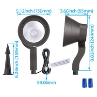Outdoor Landscape Lighting LED 12V Low Voltage ALSR03 4-Pack RGB LED Landscape Aluminum Spotlights Package, 12W Low Voltage 12V Directional Outdoor Landscape Lighting
