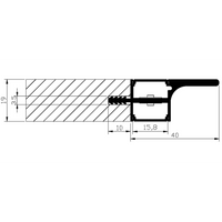 Outdoor Landscape Lighting LED 12V Low Voltage AP16F 8 ft Aluminum Channel Oval Wardrobe Hanging Rail Closet Rod 1.14″ (W) x 0.59″ (H) for LED Strip Lights | 10 Pack
