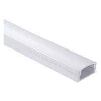 Outdoor Landscape Lighting LED 12V Low Voltage AP46M 8 ft Aluminum Channel Surface Mount 0.59″(W) x 0.31″(H) for LED Strip Lights | 10 Pack Silver