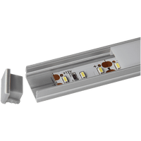 Outdoor Landscape Lighting LED 12V Low Voltage AP46M 8 ft Aluminum Channel Surface Mount 0.59″(W) x 0.31″(H) for LED Strip Lights | 10 Pack