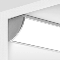 Outdoor Landscape Lighting LED 12V Low Voltage AP59 8 ft Aluminum Channel Corner Mount .63″ (W) x .73″ (H) for LED Strip Lights | 10 Pack