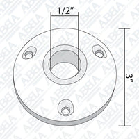 Outdoor Landscape Lighting LED 12V Low Voltage BP1 Brass Surface Mount Round Bracket for Landscape Lighting Fixture