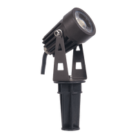 Outdoor Landscape Lighting LED 12V Low Voltage CD43 5W Waterproof LED Landscape Narrow Beam Directional Outdoor 12V Low Voltage Aluminum Spotlight Brown
