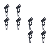 Outdoor Landscape Lighting LED 12V Low Voltage CD43 4x/8x/12x Package 5W 12V Low Voltage Waterproof LED Landscape Narrow Beam Directional Outdoor Aluminum Spotlight 8 Pack Black