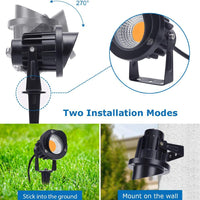 Outdoor Landscape Lighting LED 12V Low Voltage CD75 7W 12V Low Voltage LED Directional Outdoor Landscape Aluminum Spotlight Narrow Beam