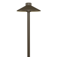 Outdoor Landscape Lighting LED 12V Low Voltage CDPA50 3W 12V Smooth Hat 3000K Warm White Integrated LED 12V Low Voltage Aluminum Path Light Brown