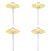 Outdoor Landscape Lighting LED 12V Low Voltage CDPA50 4x/8x/12x Package 3W 12V Low Voltage Smooth Hat 3000K Warm White Integrated LED Low Aluminum Voltage Path Light White 4 Pack