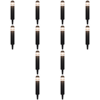 Outdoor Landscape Lighting LED 12V Low Voltage CDPA51 4x/8x/12x Package 3W 12V 3000K Warm White Integrated LED Garden Bollard 12V Low Voltage Aluminum Path Light 12 Pack
