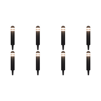 Outdoor Landscape Lighting LED 12V Low Voltage CDPA51 4x/8x/12x Package 3W 12V 3000K Warm White Integrated LED Garden Bollard 12V Low Voltage Aluminum Path Light 8 Pack