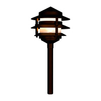 Outdoor Landscape Lighting LED 12V Low Voltage CDPA52 4x/8x/12x Package 3W 3000K Warm White Integrated LED 12V AC/DC Aluminum Low Voltage Landscape Lighting 3 Tier Pagoda Path Light