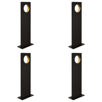 Outdoor Landscape Lighting LED 12V Low Voltage CDPA54 4x/8x/12x Package 12V Low Voltage 3W 3000K Warm White Integrated LED Modern Bollard Light Landscape Aluminum Path Light 4 Pack