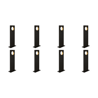 Outdoor Landscape Lighting LED 12V Low Voltage CDPA54 4x/8x/12x Package 12V Low Voltage 3W 3000K Warm White Integrated LED Modern Bollard Light Landscape Aluminum Path Light 8 Pack