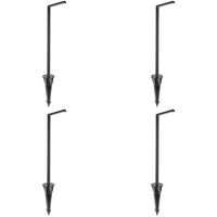 Outdoor Landscape Lighting LED 12V Low Voltage CDPA57 4x/8x/12x Package 12V Low Voltage Aluminum LED Rectangular Bollard Path Light Black 4 Pack