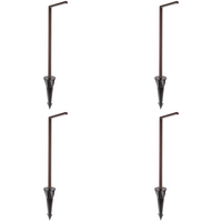 Outdoor Landscape Lighting LED 12V Low Voltage CDPA57 4x/8x/12x Package 12V Low Voltage Aluminum LED Rectangular Bollard Path Light Brown 4 Pack