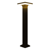 Outdoor Landscape Lighting LED 12V Low Voltage CDPA63 12W Bollard Aluminum Pathway Lighting LED Square Top Modern 12V Low Voltage