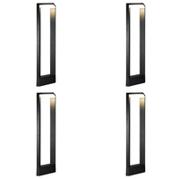 Outdoor Landscape Lighting LED 12V Low Voltage CDPA66 4x/8x/12x Package 10W LED Modern 12V Low Voltage Bollard Light Landscape Aluminum Path Light 4 Pack
