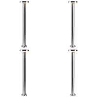 Outdoor Landscape Lighting LED 12V Low Voltage CDPS72 4x/8x/12x Package 7W Stainless Steel Bollard Pathway Lighting LED Circle Top Modern 12V Low Voltage 4 Package