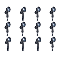 Outdoor Landscape Lighting LED 12V Low Voltage CDR85 4x/8x/12x Package 9W 12V Low Voltage RGB Directional Ground Outdoor Landscape Aluminum Spotlight Waterproof Fixture 12 Pack