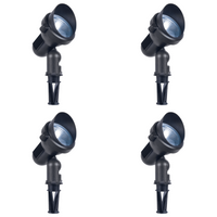 Outdoor Landscape Lighting LED 12V Low Voltage CDR85 4x/8x/12x Package 9W 12V Low Voltage RGB Directional Ground Outdoor Landscape Aluminum Spotlight Waterproof Fixture 4 Pack