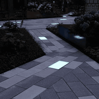 Outdoor Landscape Lighting LED 12V Low Voltage CRG31 4x/8x/12x Package DC12V Low Voltage In Ground RGB or Warm White LED Brick Paver Light Rectangle IP67 Waterproof