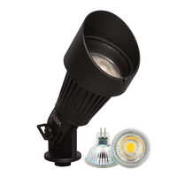 Outdoor Landscape Lighting LED 12V Low Voltage DL02 4x/8x/12x Package 12V Low Voltage Waterproof LED Outdoor Aluminum Spotlight Directional Lighting with MR16 5W 3000K Bulb