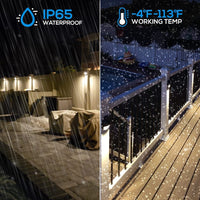 Outdoor Landscape Lighting LED 12V Low Voltage DLA01 6-Pack Black 2.5W Low Voltage 3000K Warm White Integrated LED Outdoor Half Moon Aluminum Deck Lights Package, 12V LED Step Fence Landscape Lights