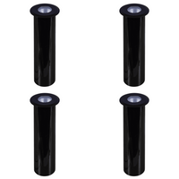 Outdoor Landscape Lighting LED 12V Low Voltage DM52 4x/8x/12x Package 3W COB LED 12V Low Voltage In-Ground Landscape Well Lights Waterproof Fixture Black 4 Pack 5000K