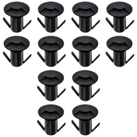 Outdoor Landscape Lighting LED 12V Low Voltage DM53 4x/8x/12x Package 3W COB 12V Low Voltage LED Monodirectional Stainless Steel Waterproof In-Ground Landscape Well Light 3000K Black 12 Pack