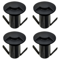 Outdoor Landscape Lighting LED 12V Low Voltage DM53 4x/8x/12x Package 3W COB 12V Low Voltage LED Monodirectional Stainless Steel Waterproof In-Ground Landscape Well Light 3000K Black 4 Pack