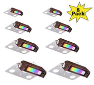 ELA04 8-Pack 4 Inch 1W RGBW LED Retaining Wall Lights, Aluminum Hardscape Color Changing 12V Low Voltage Landscape Lights