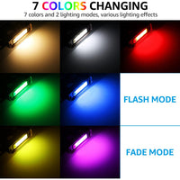 Outdoor Landscape Lighting LED 12V Low Voltage ELA04 8-Pack 4 Inch 1W RGBW LED Retaining Wall Lights, Aluminum Hardscape Color Changing 12V Low Voltage Landscape Lights