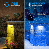 Outdoor Landscape Lighting LED 12V Low Voltage ELA07 8-Pack 7 Inch 3W RGBW LED Retaining Wall Lights, Aluminum Hardscape Color Changing 12V Low Voltage Landscape Lights