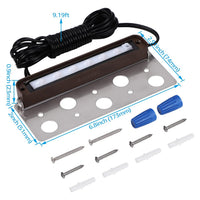 Outdoor Landscape Lighting LED 12V Low Voltage ELA07 8-Pack 7 Inch 3W RGBW LED Retaining Wall Lights, Aluminum Hardscape Color Changing 12V Low Voltage Landscape Lights