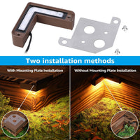 Outdoor Landscape Lighting LED 12V Low Voltage ELC02 4-Pack 3W LED Aluminum Hardscape Lighting Right Angle 3CCT Retaining Wall Lights, 12V Low Voltage Landscape Lights