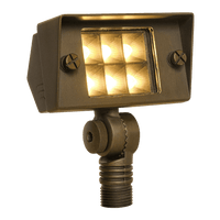 Outdoor Landscape Lighting LED 12V Low Voltage FPB02 Cast Brass Flood Light | 2W-7W 3000K Warm White Integrated LED 12V Low Voltage Landscape Light