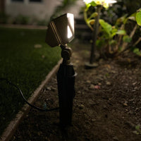 Outdoor Landscape Lighting LED 12V Low Voltage FPB01 Brass 12V Low Voltage Rectangular LED Directional Floodlight Adjustable Lighting G4 Socket