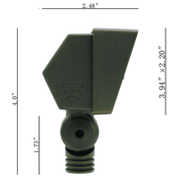 Outdoor Landscape Lighting LED 12V Low Voltage FPBCC04 Cast Brass 3CCT Adjustable 2W-7W Rectangular Built-In LED Flood Light 12V Low Voltage Fixture