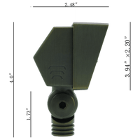 Outdoor Landscape Lighting LED 12V Low Voltage FPB02 Cast Brass Flood Light | 2W-7W 3000K Warm White Integrated LED 12V Low Voltage Landscape Light