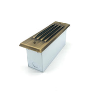 Outdoor Landscape Lighting LED 12V Low Voltage STBP04 Tulay Antique Brass Louvered Step Light Low Voltage Landscape Lighting