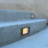 Outdoor Landscape Lighting LED 12V Low Voltage STBP11 Tulay Cast Brass Step Light Frosted Lens Low Voltage Outdoor Lighting