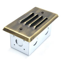 Outdoor Landscape Lighting LED 12V Low Voltage STBP05 Tulay Outdoor Step Light Solid Brass Louvered Small 4x/8x/12x G4 2W Dimmable 2700K Package Low Voltage Landscape Lighting