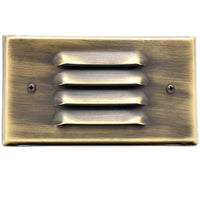 Outdoor Landscape Lighting LED 12V Low Voltage STBP05 Tulay Outdoor Step Light Solid Brass Louvered Small 4x/8x/12x G4 2W Dimmable 2700K Package Low Voltage Landscape Lighting