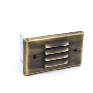 STBP05 Tulay Outdoor Step Light Solid Brass Louvered Small Low Voltage Landscape Lighting - No Thanks
